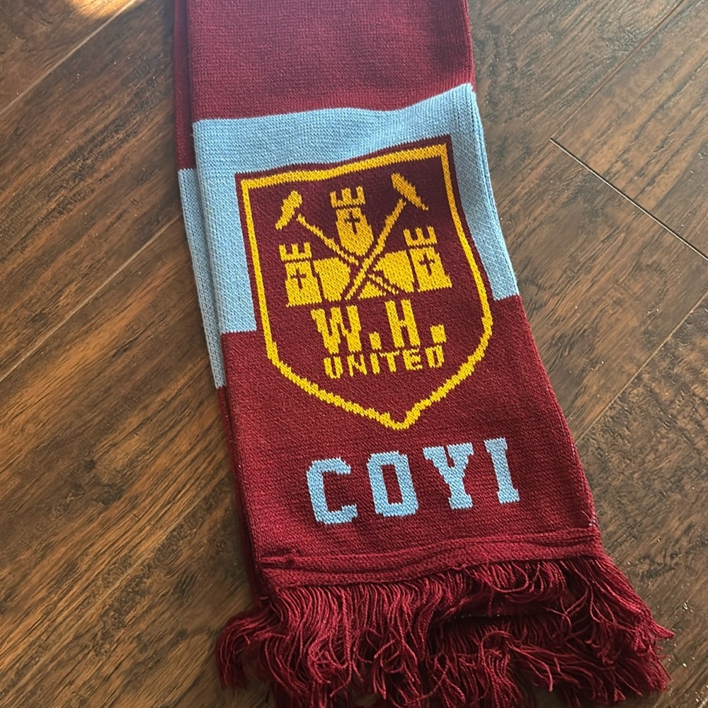 Maroon and Light Blue Scarf